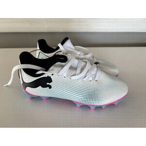 Puma Junior Future 7 Play FG/AG Jr, White-Black-Pink, Size 11 Kids